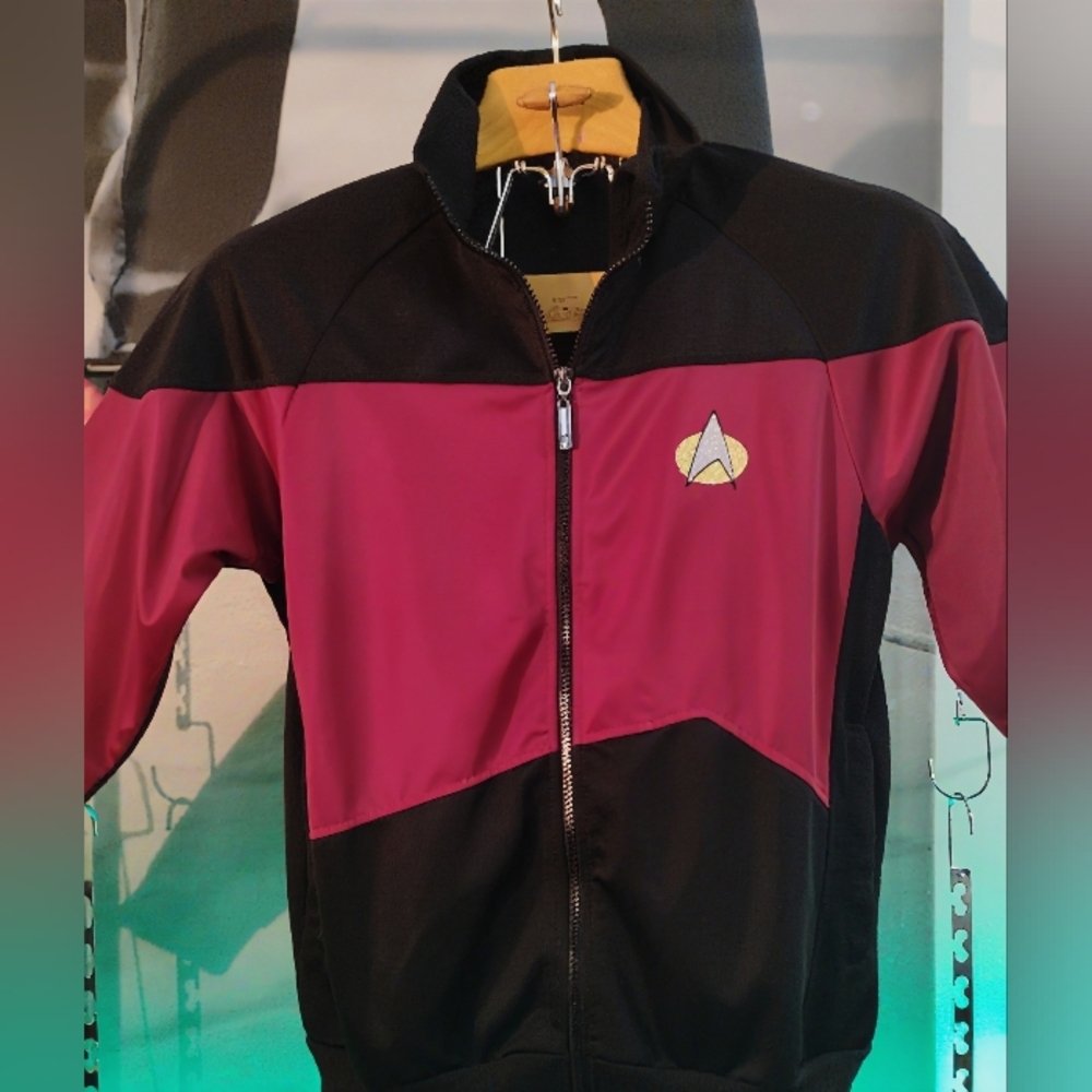 Star Trek Command Track Jacket Men’s XS Red Black Zip Up Sci-Fi Fashion